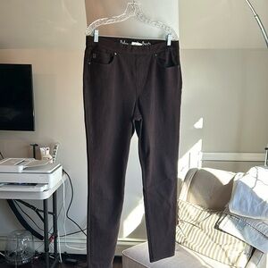 Kim Gravel brand brown denim leggings slim fit